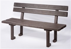 TRANSFORM TRAPLAST Plastová lavice 1,5m / 41cm, Hnědá "Eva"